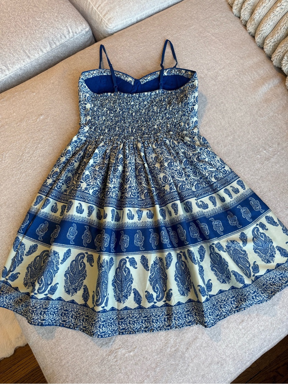 NWOT Band of Gypsies Blue Paisley Corset Sundress Size Small - Picture 2 of 6